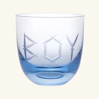 ruckl abc boy drinking glass blue
