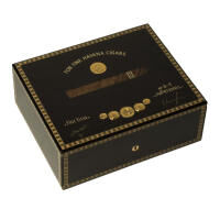 صندوق الخشب المرطب  ل 75 سجائر. ميداليات ملونة سوداء, small