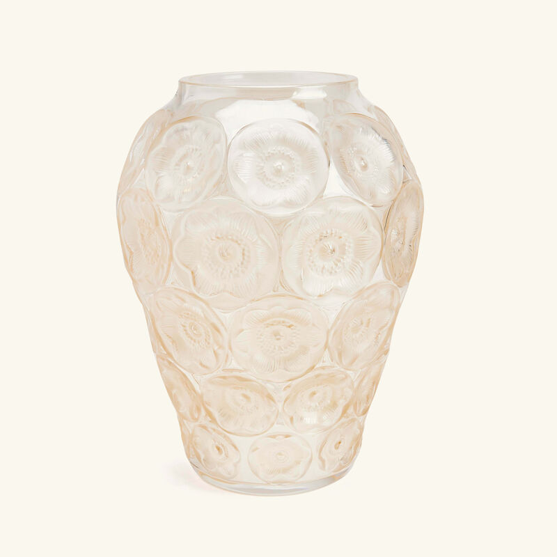 lalique anemones vase medium gold