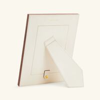 ralph lauren home brennan leather frame white 13x18cm