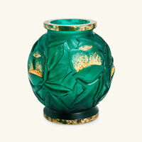 daum empreinte vase medium green