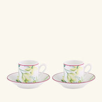 ginori 1743 florenza acanto impero coffee cup green set of 2