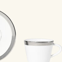 bernardaud maille platine coffee cup   saucer white
