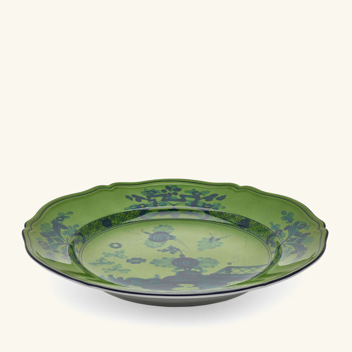 ginori 1735 oriente italiano serving platter round green 31cm