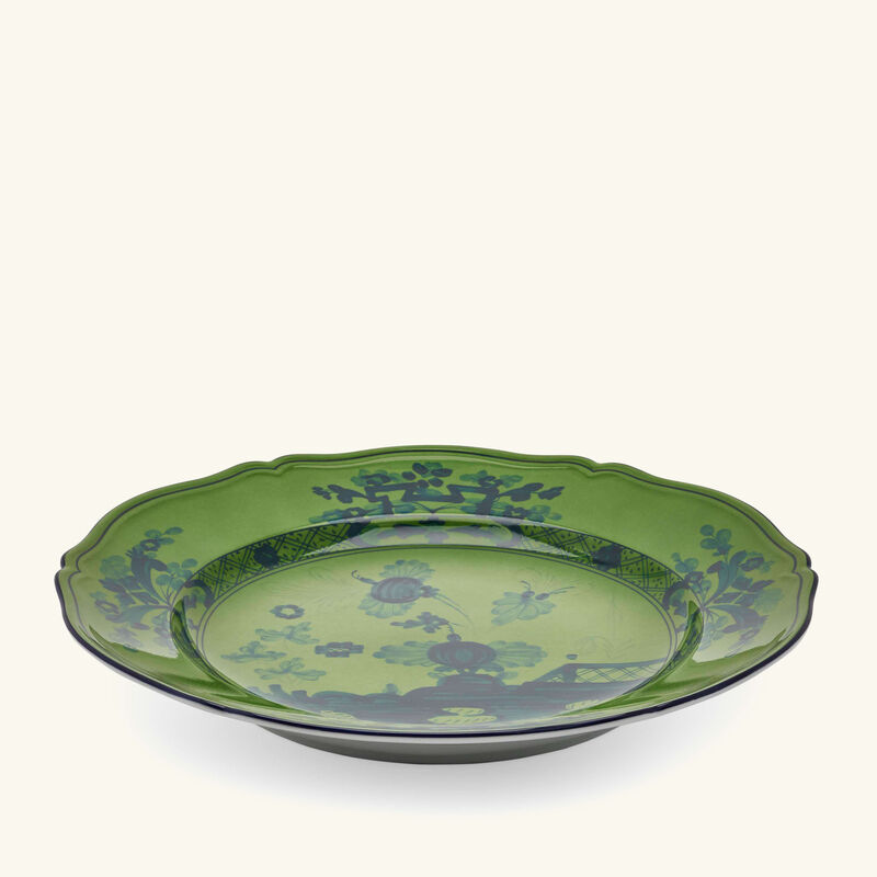 ginori 1735 oriente italiano serving platter round green 31cm