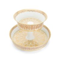 Sol Cake Stand 2 Tiers Gold bernardaud sol cake stand 2 tiers gold