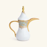 bernardaud eden turquoise coffee pot gold