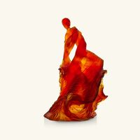 daum paloma by nathalie seguin sculpture medium orange limited edition