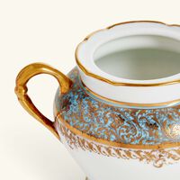 bernardaud eden turquoise sugar bowl blue