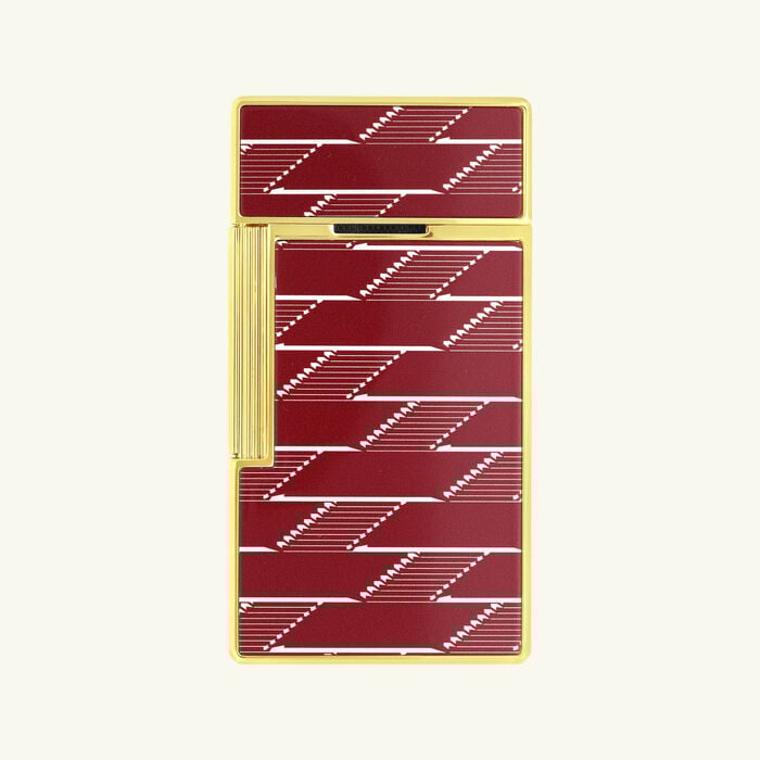 st dupont biggy monogram 1872 lighter burgundy