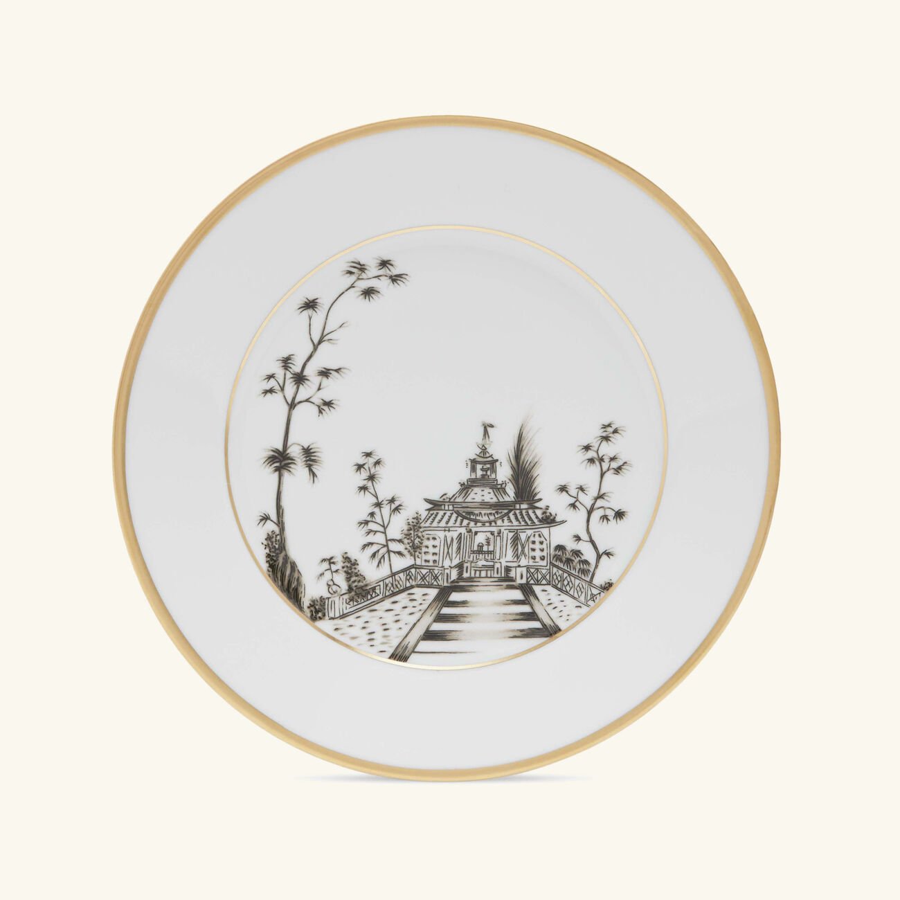 pinto paris vieux kyoto dessert plate round white 21cm