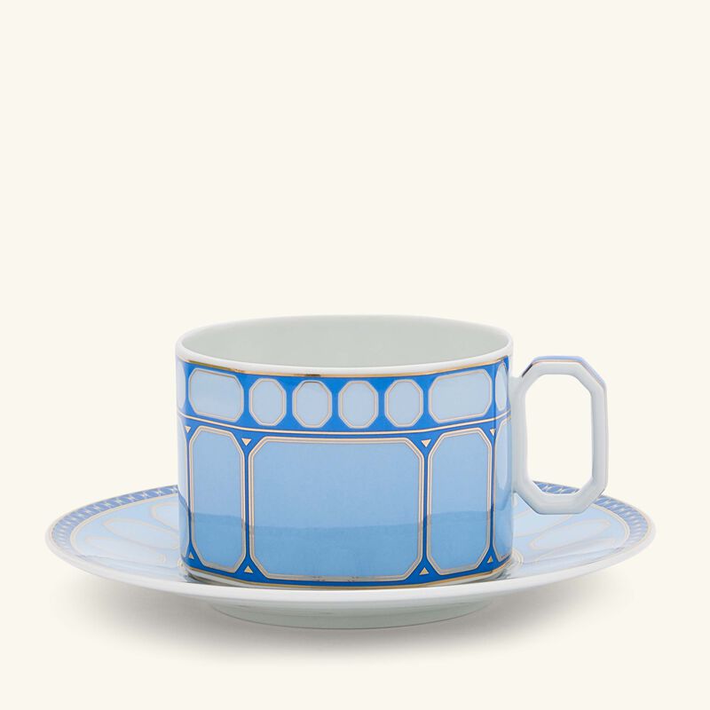 Signum Azure Tea Cup & Saucer Blue rosenthal signum azure tea cup saucer blue