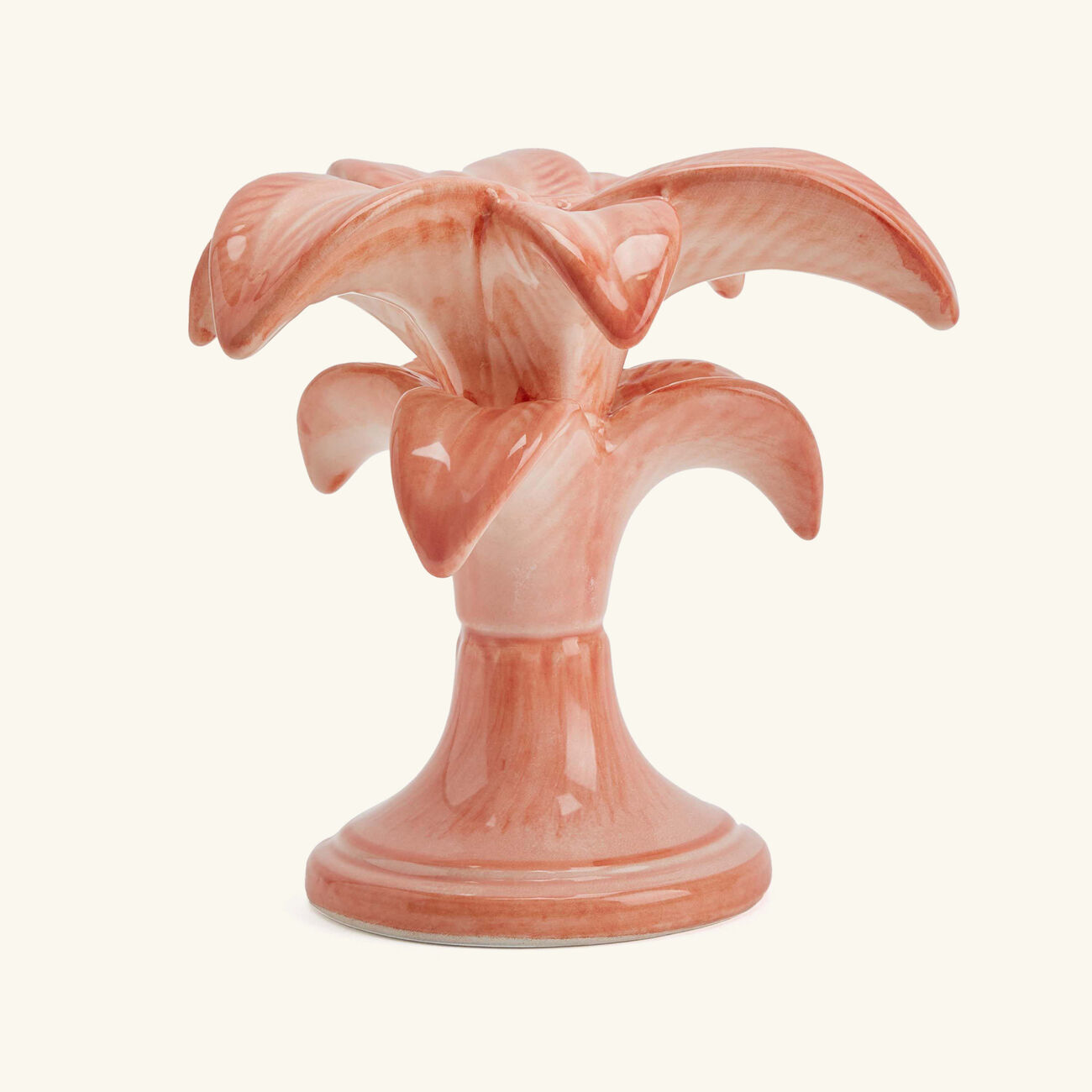 les ottomans palm trees candle holder small pink