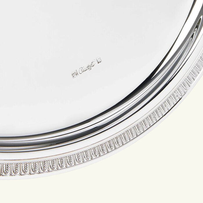 christofle malmaison serving tray round medium silver plated