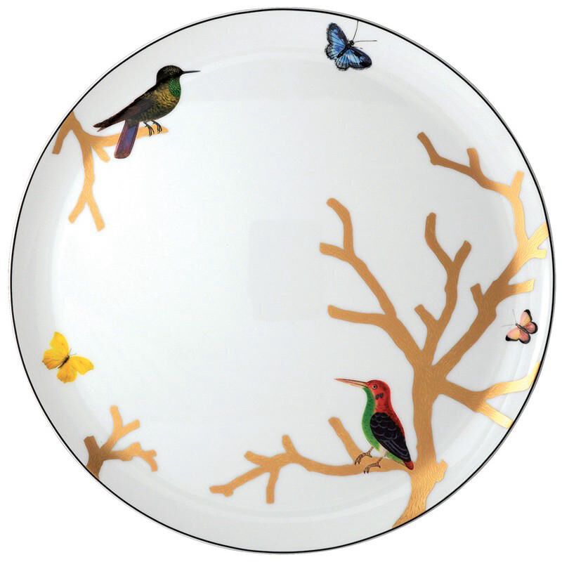 Aux Oiseaux Round Tart Platter, large