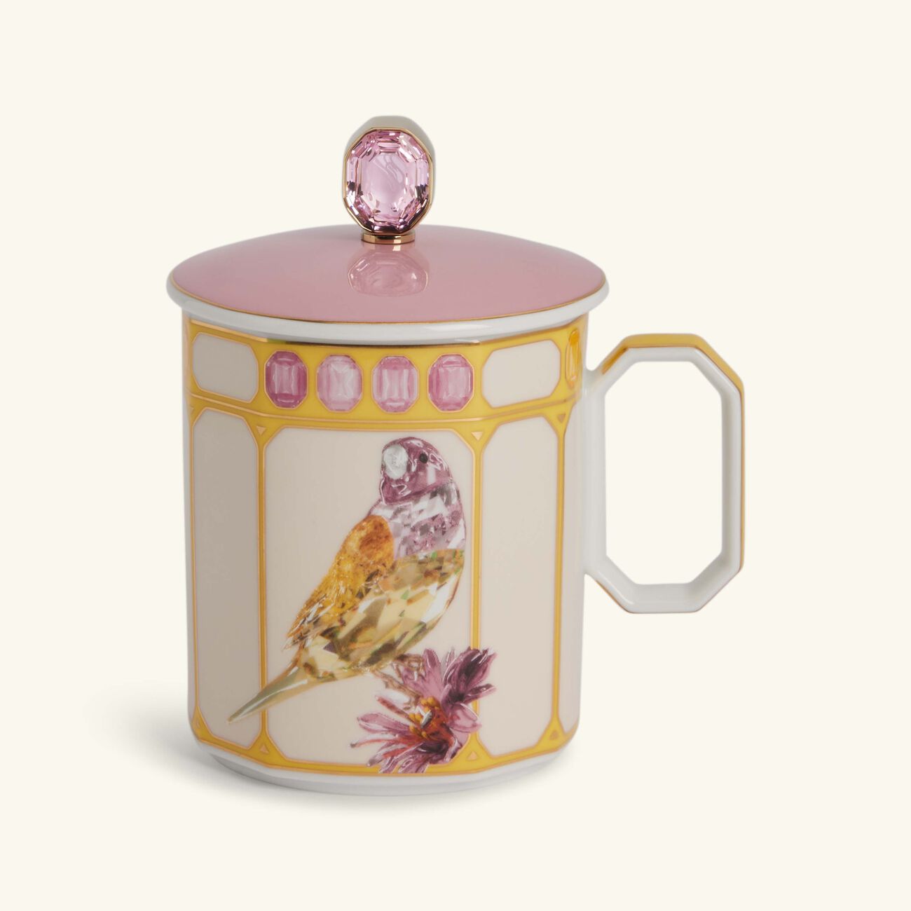 rosenthal idyllia mug with lid finch yellow