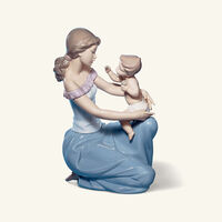 lladro one for you one for me mother sculpture medium blue