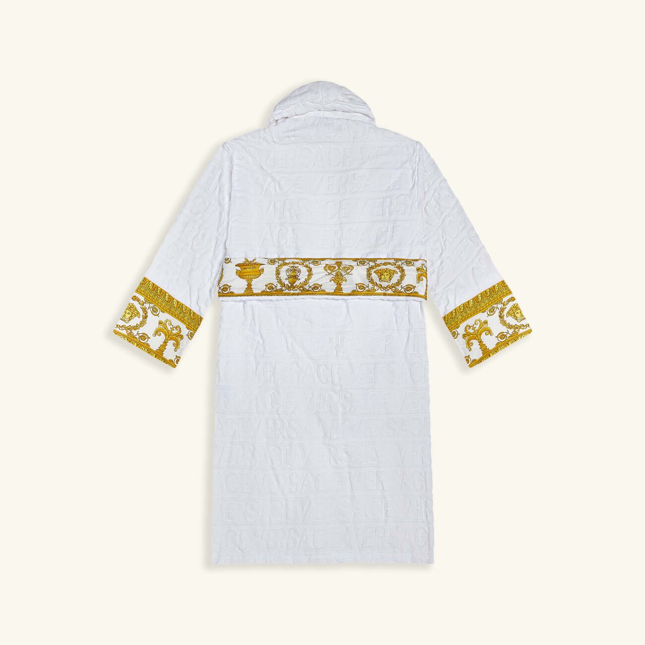 versace i love baroque bath robe white