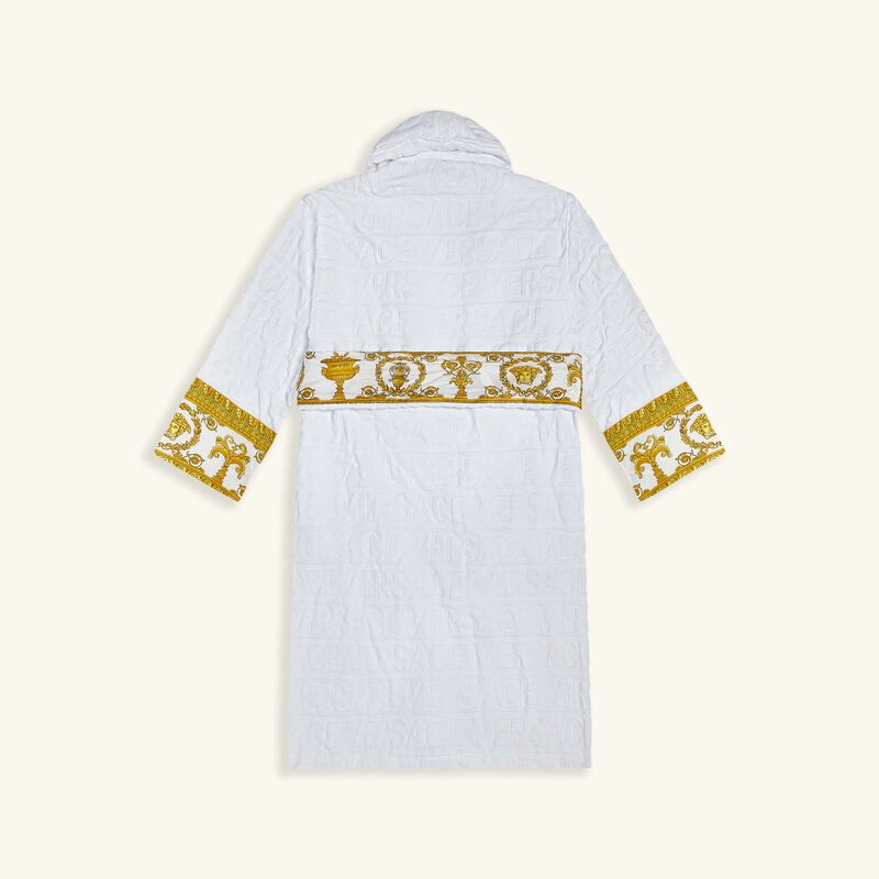 versace i love baroque bath robe white