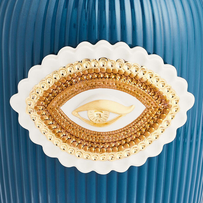 lladro lover s eyes vase medium blue