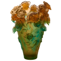 Rose Passion Green And Orange Magnum Vase With Gilded Bouquet Rose Passion Green And Orange Magnum Vase With Gilded Bouquet, small