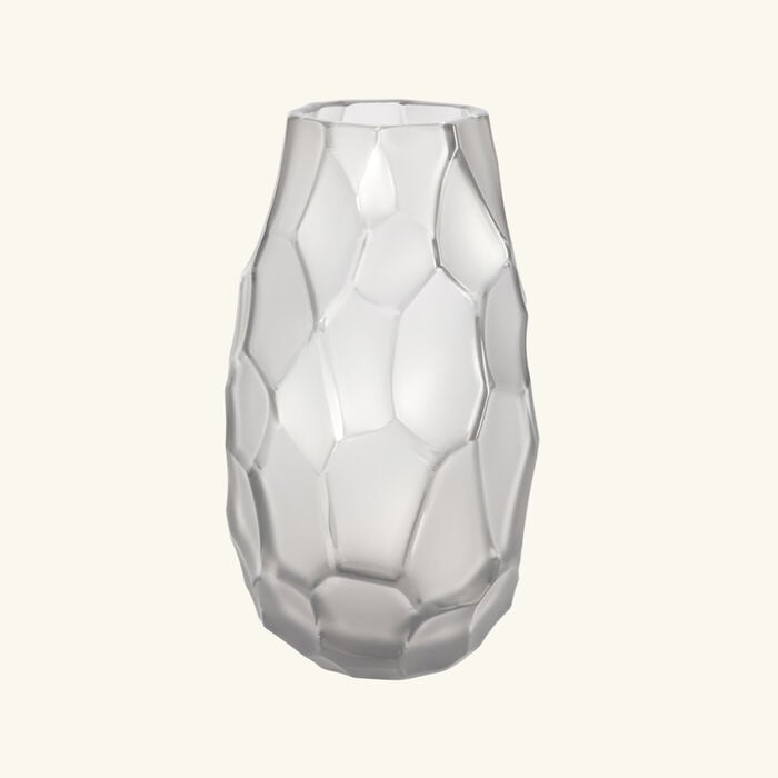 lalique terramineral silex vase small grey