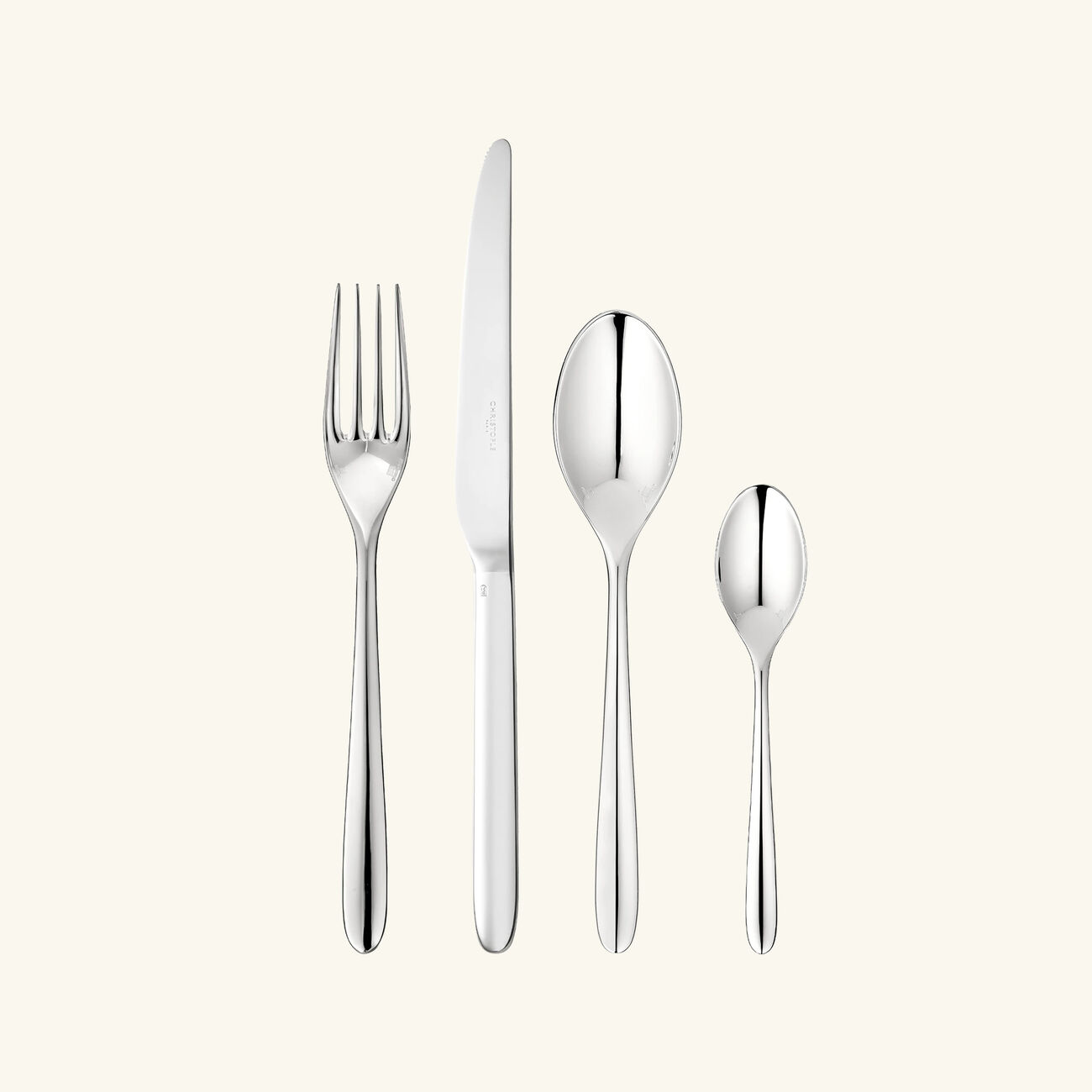 christofle mood 24 piece flatware set silver plated