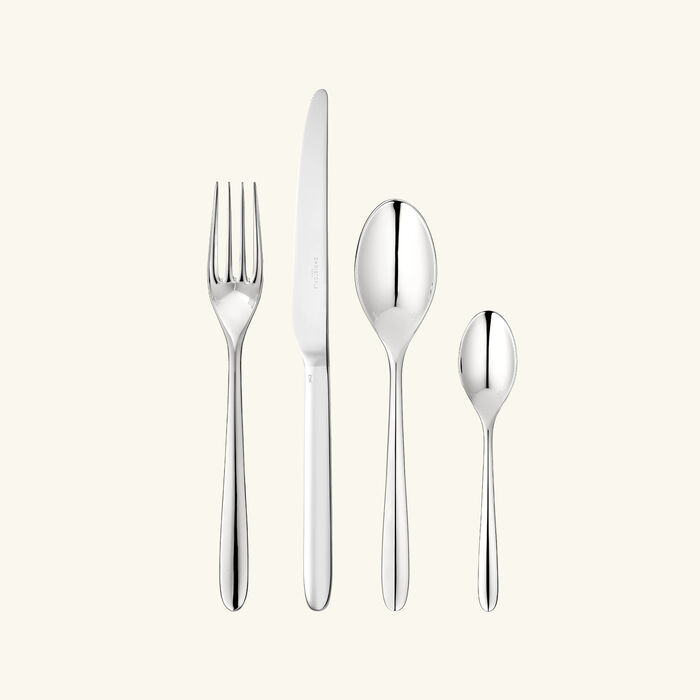 christofle mood 24 piece flatware set silver plated