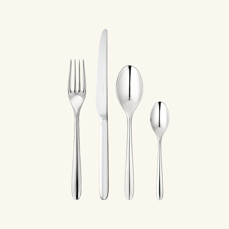 christofle mood 24 piece flatware set silver plated