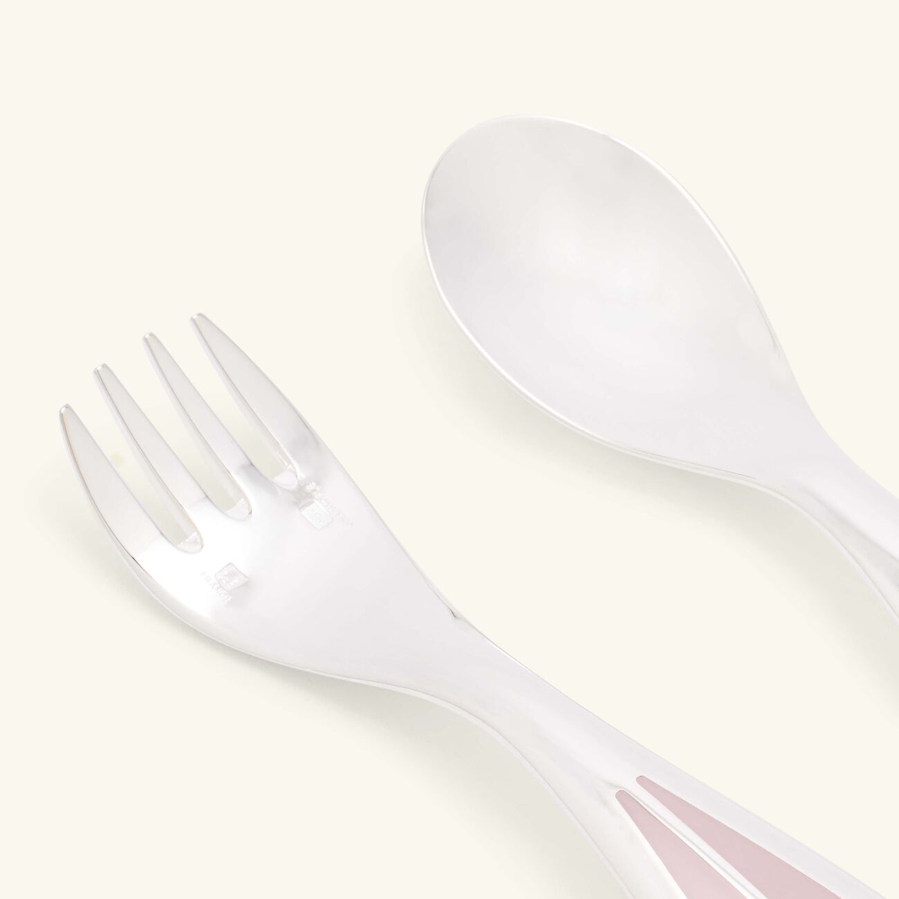 christofle quartz talisman baby flatware pink set of 2