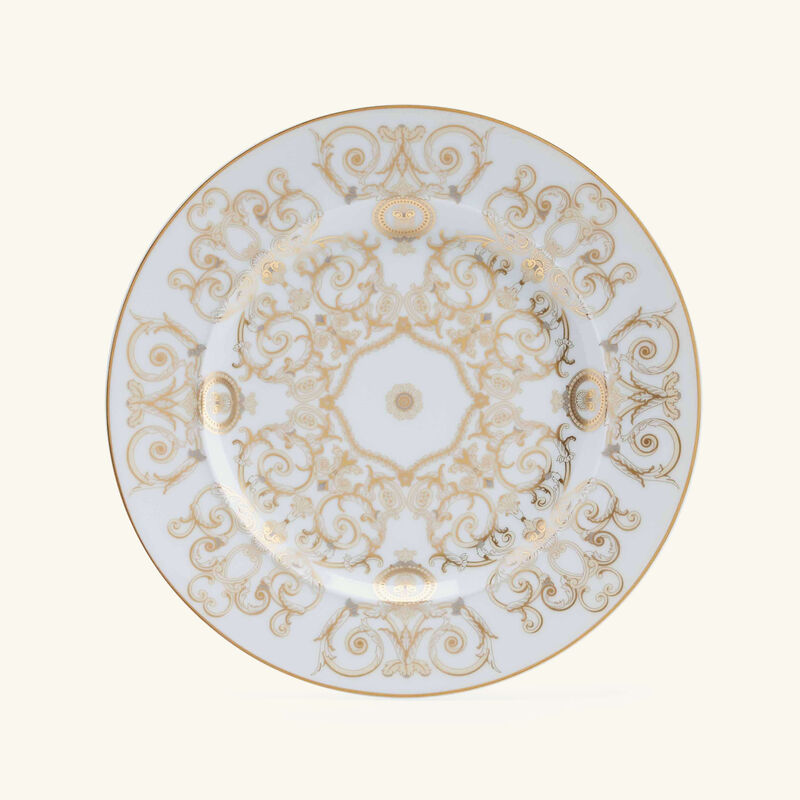 versace medusa gala dinner plate round white 18cm