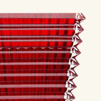 baccarat eye vase rectangular medium red