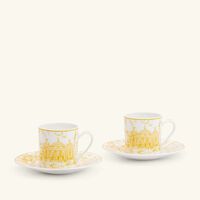 Tout Paris Coffee Cup & Saucer Yellow Set Of 2 bernardaud tout paris coffee cup saucer yellow set of 2