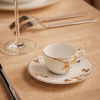bernardaud v g tal or coffee cup saucer gold set of 2