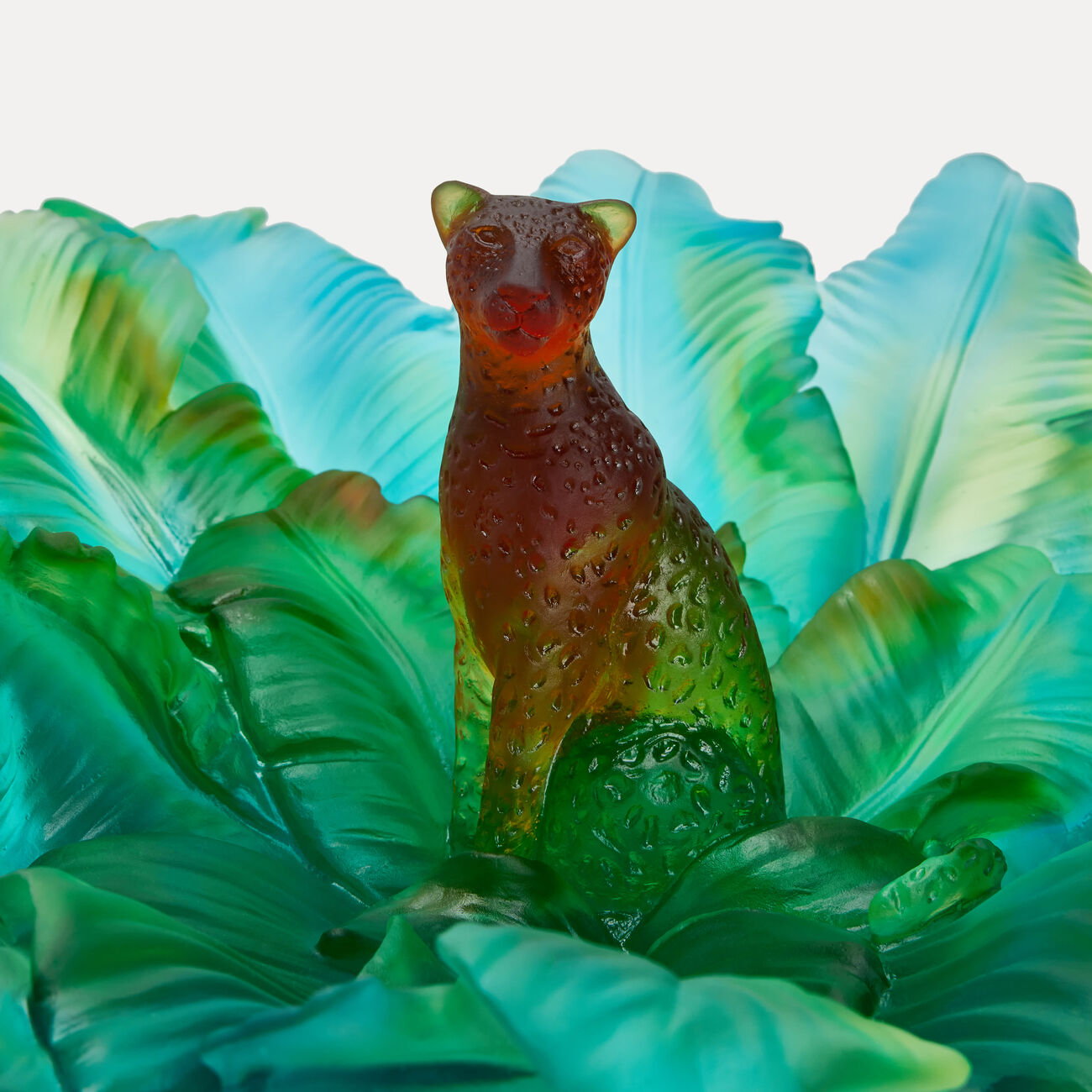 daum leopard tropical voyage centerpiece blue