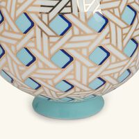 jonathan adler basketweave vase round small blue