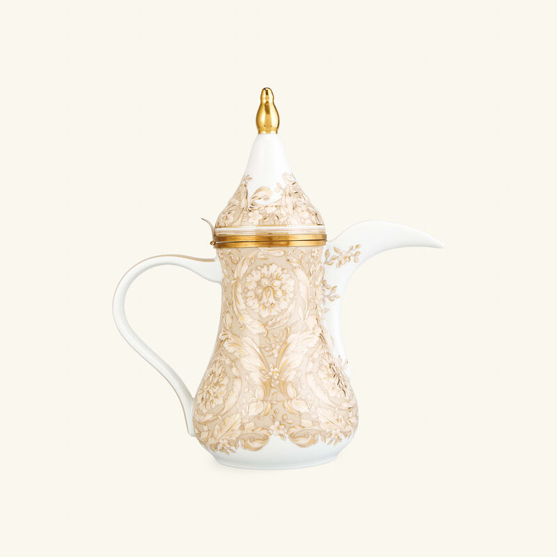 versace barocco coffee pot beige