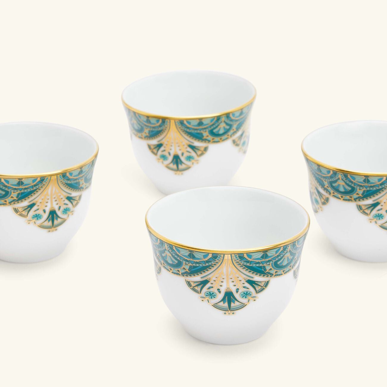 haviland r ves du nil arabic coffee cup green set of 6