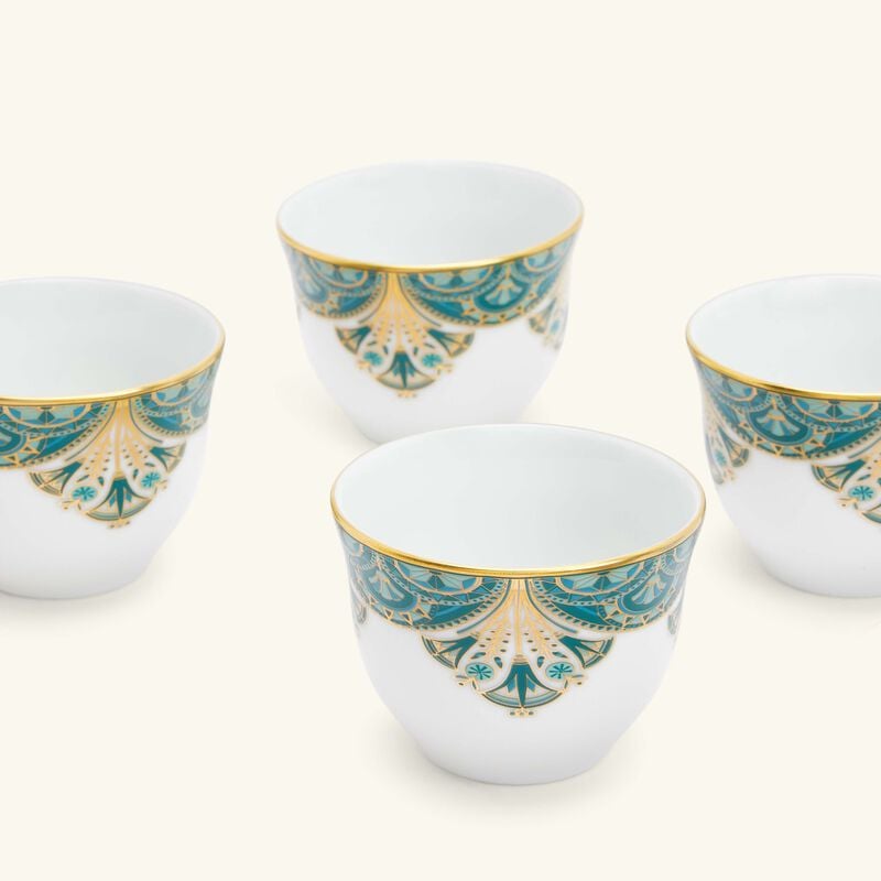 haviland r ves du nil arabic coffee cup green set of 6
