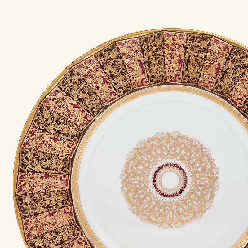 bernardaud eventail service plate round gold 31cm