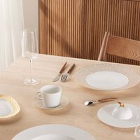 bernardaud ecume serving platter round white 18cm