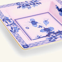 ginori 1735 oriente italiano azalea trinket tray square small pink