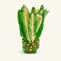 daum palm beach vase medium green