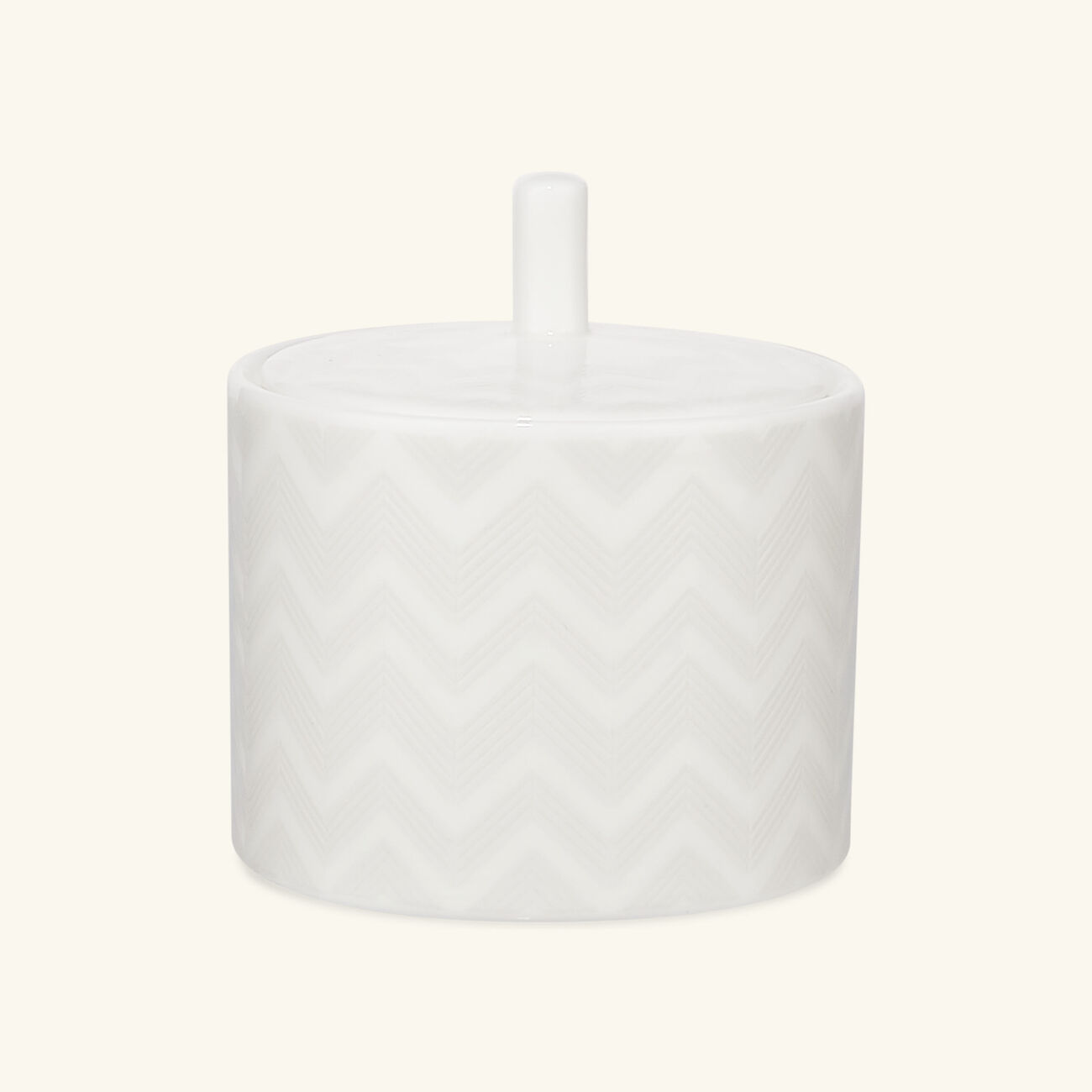 missoni home zig zag sugar pot white