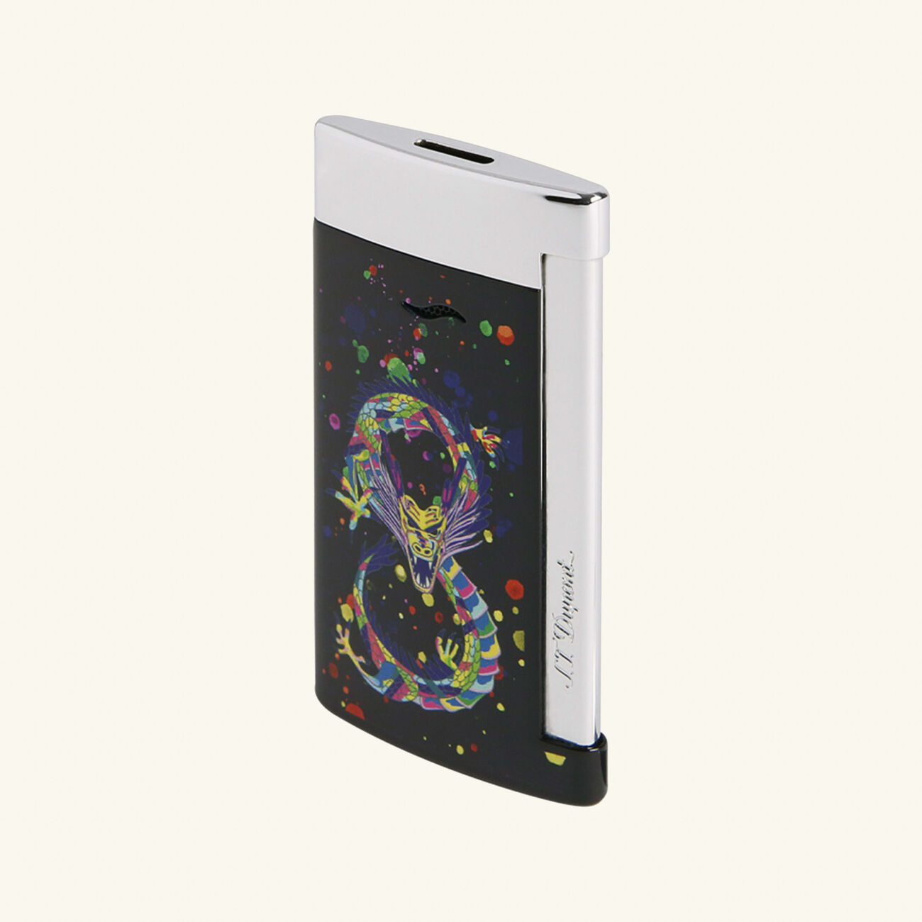 st dupont slim 7 year of the dragon lighter black