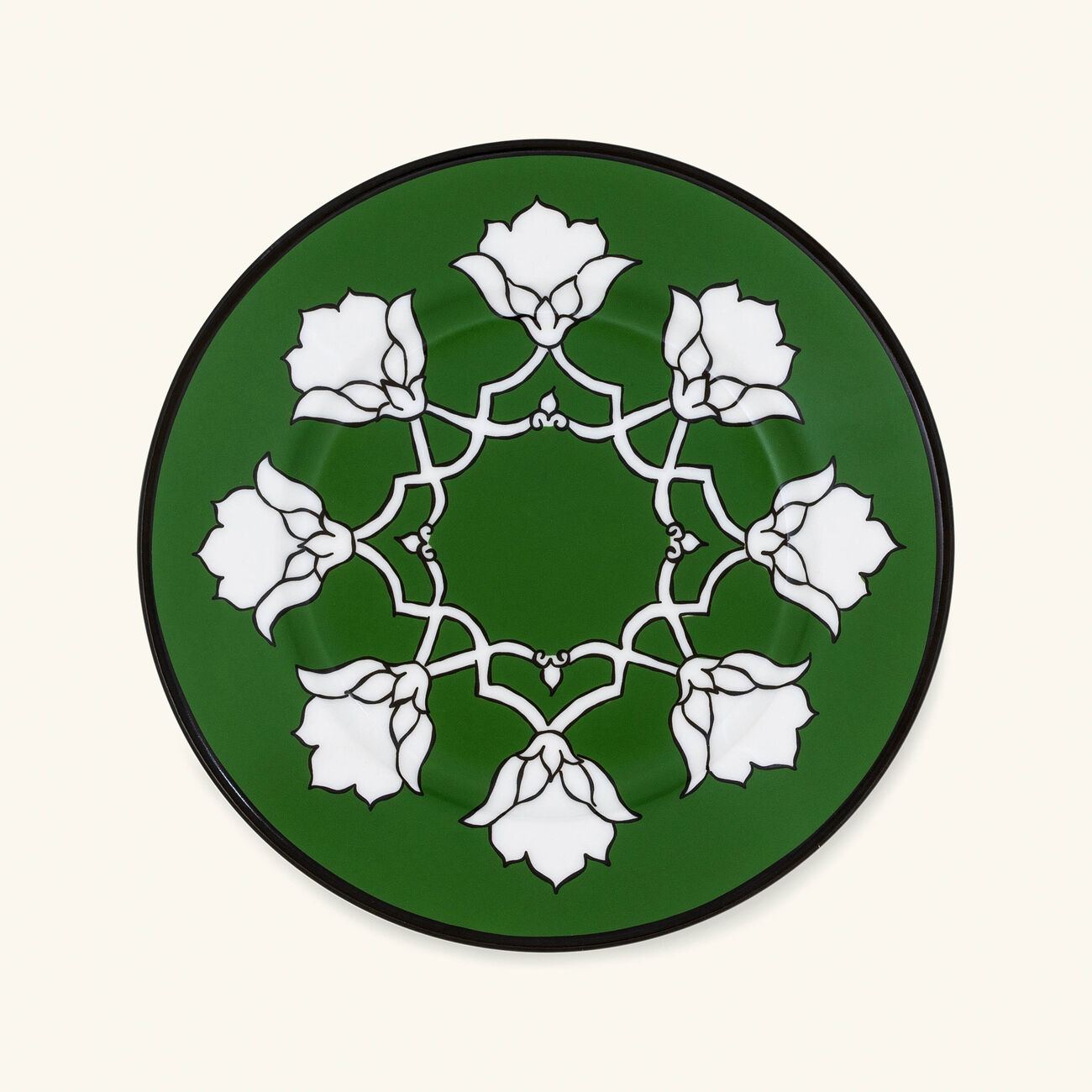 pinto paris jaipur bread plate round green 15cm