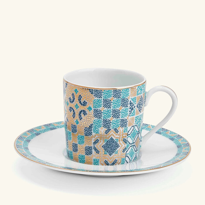 haviland portofino coffee cup saucer blue set of 4