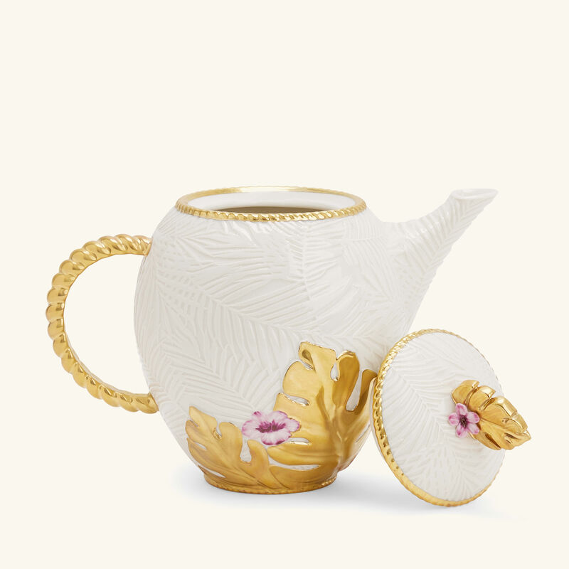 villari acapulco tea pot white
