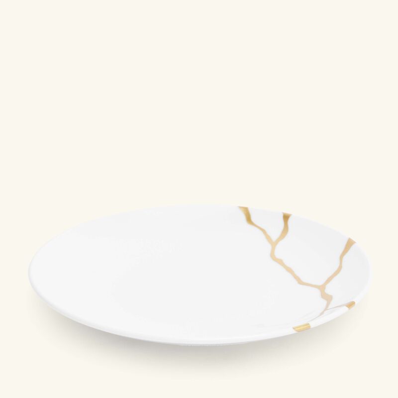 bernardaud kintsugi bread butter plate round white 16cm