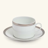 christofle malmaison coffee cup saucer silver